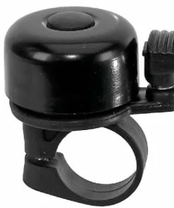 M-WAVE Miniglocke Alu Klingel Schwarz Glanz