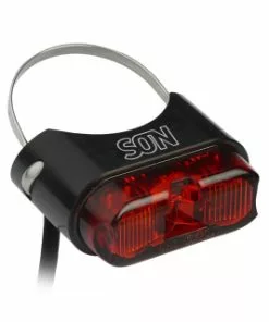 SON LED Rücklicht Für Sattelstütze Ø 26 - 31,8mm Schwarz - Pedelec E-Bike DC 6-12 Volt